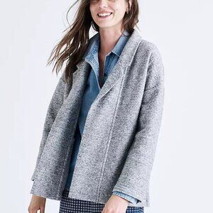 Madewell Speaker Jacket Wool Blend Open Front | Grey | Size M